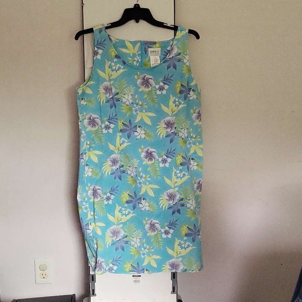 Blue floral dress